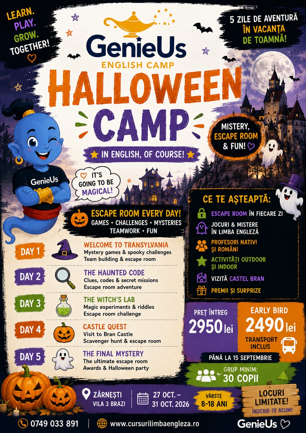 GenieUs Halloween English Camp 2026